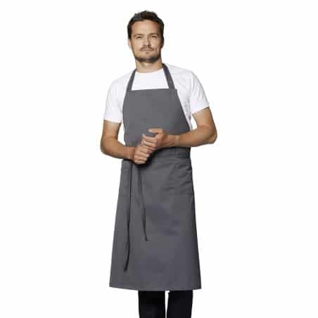 Tablier de cuisine professionnel unisex à bavette Blanc