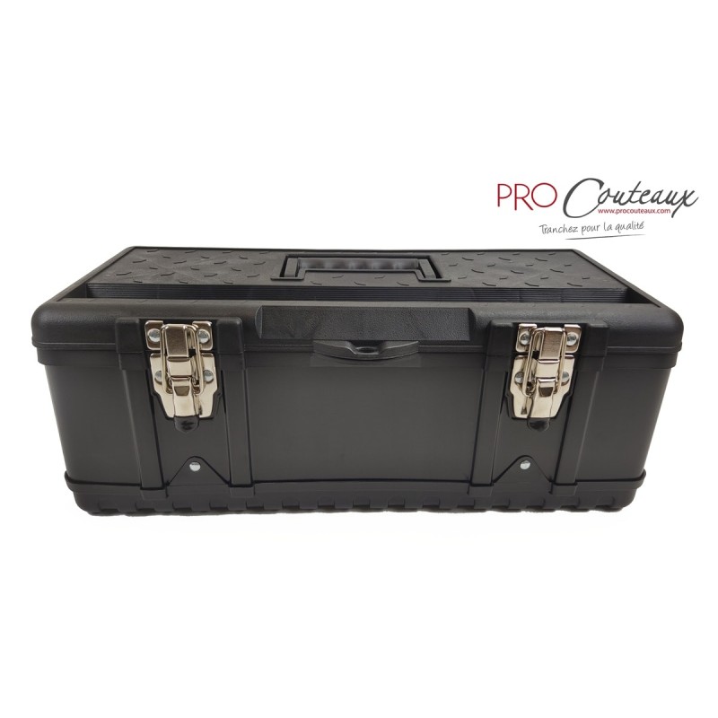 Mallette Box M - noir métal & plastique (pour couteaux et ustensiles).