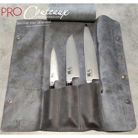 Couteau japonais Santoku 19 cm Kai shun classic damas