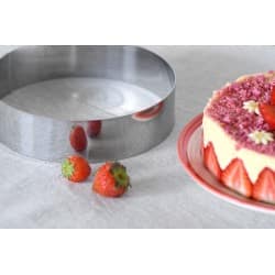 Cercle à mousse/entremet  inox - Ø 20 cm - Hauteur 4.5 cm - GOBEL ProCouteaux