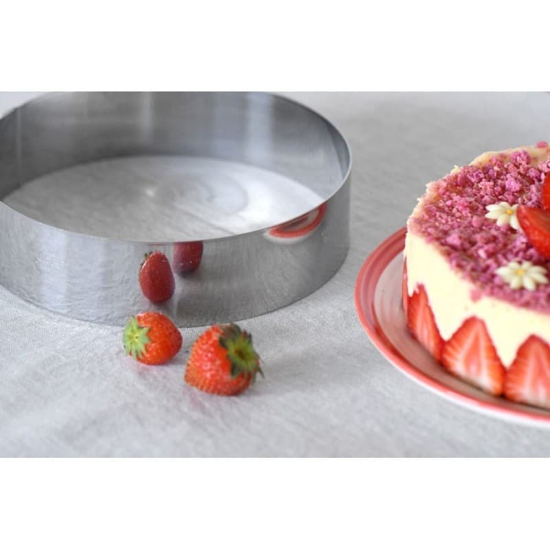 Cercle à mousse/entremet  inox - Ø 20 cm - Hauteur 4.5 cm - GOBEL ProCouteaux