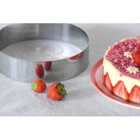 Cercle à mousse/entremet inox - Ø 20 cm - Hauteur 4.5 cm - GOBEL ProCouteaux Cercle à mousse/entremet inox - Ø 20 cm - Hauteur 4.5 cm - GOBEL ProCouteaux
