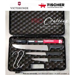 Mallette - Chasseur ou Boucher PRO - 3 couteaux Victorinox + fusil en vente sur procouteaux.com