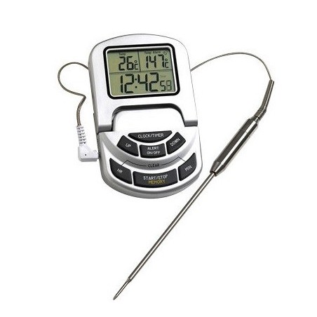 Thermomètre, minuteur digital sonde et spécial four - 0°C a +300°C