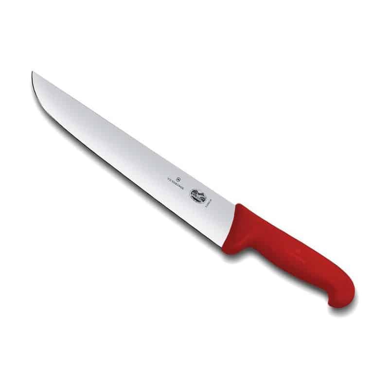 Couteau boucher - Victorinox - 31cm Fibrox rouge