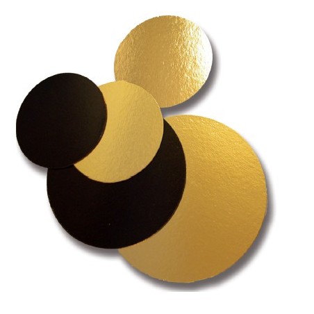 ProCouteaux - Carton double-face or / noir rond diamètre 20 cm - lot de 10 pièces, Description - Assortiment de cartons double-faceCarton double-face or / noir pour la présentation de vos gâteauxDiamètre Ø 20cm Lot de 10 piècesVoir tous les ustensiles pour pâtisserie ProCouteaux - Carton double-face or / noir rond diamètre 20 cm - lot de 10 pièces, Description - Assortiment de cartons double-faceCarton double-face or / noir pour la présentation de vos gâteauxDiamètre Ø 20cm Lot de 10 piècesVoir tous les ustensiles pour pâtisserie