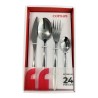 ProCouteaux - Set couverts de table - Comas - 24 pièces - Mia, 24 couverts de table, idéal pour dresser vos tables comme des chefs !Ces couverts de table en acier inoxydable, sont les basiques à avoir chez soi. Parfait pour vos repas quotidiens, mais aussi pour les occasions grâce à leur élégance dû aux manches en pointes.Retrouvez l'ensemble de nos sets de table