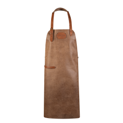 ProCouteaux - Tablier - cuir véritable - SABLE, Plus c'est beau, plus c'est bon - Superbe tablier personnalisable en vente sur ProCouteaux.comEnfin un tablier en cuir véritable confortable à porter et qui amène un look chic et branché à celui qui le porte. Il est fabriqué main en Hollande et existe en noir et marron. Il a une forme et allure vintage et authentique pour surligner la qualité du travail de son maître.Très confortable par sa souplesse et son poids léger (environ 700 gr), il est en taille unique (tour de taille de 85 - 125 cm). Tour de cou et bretelles réglables afin de s'adapter à la morphologie de chacun.Dans la même matière vous trouverez des mallettes de couteaux souples à rouler et une sélection de mallettes garnies de couteaux japonais
