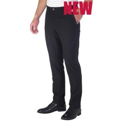 ProCouteaux - Pantalon HOSSEGOR Homme - Tenue de service - ROBUR, Une tenue ajustée pour le service en salle grâce à ce pantalon ROBUR !Ceinture avec élastiques côtésBraguette fermée par bouton cousu caché et crochet + zipPoches italiennes2 poches passepoilées dosCeinture avec passantsBas de jambe sans ourlet