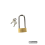 Fermeture cadenas + clé (kit), pour mallette Modulex