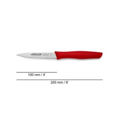 Couteau Office Cranté Couleur Rouge Série Nova - Arcos - 10 cm - Procouteaux