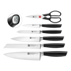 Bloc couteaux auto-affûtage - Zwilling All Star  - 7 pièces - Blanc Argent - Procouteaux