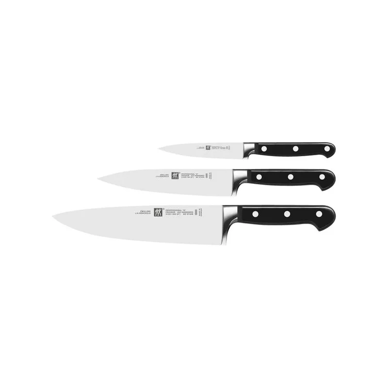 Set 3 couteaux forgé - Chef - Universel -Office - Zwilling PROFESSIONAL S - Procouteaux Set 3 couteaux forgé - Chef - Universel -Office - Zwilling PROFESSIONAL S - Procouteaux