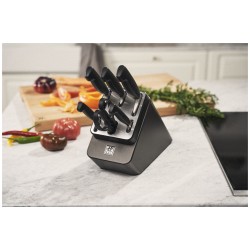 Bloc couteaux auto-affûtage - Zwilling Four Star  - 7 pièces - Anthracite - Procouteaux