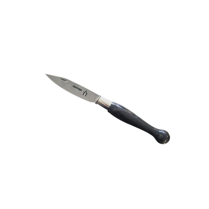 COUTEAU NONTRON 25N VIROLE 12CM EBENE MANCHE BOULE