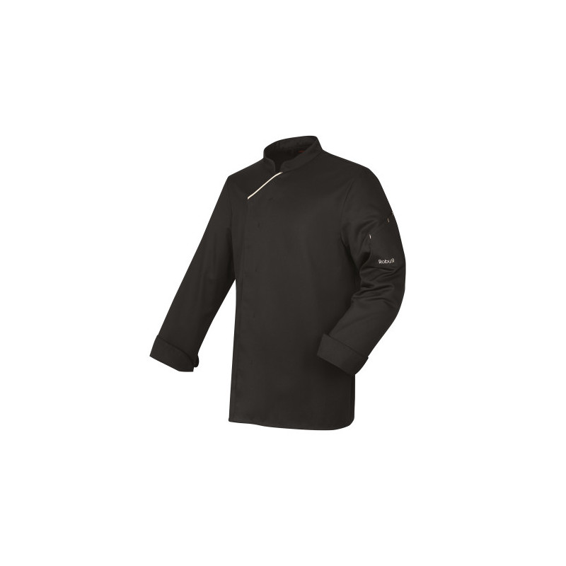 Veste de cuisine ROBUR - Harti - Manches longues - NOIR