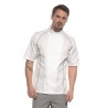 Veste de cuisine KENTAUR - Teddy - Manches courtes - BLANC