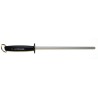 ProCouteaux - Fusil Diamant - rond - Fischer Bargoin - 23cm, Descriptif - FusilManche ergonomique plastique coloris noir avec anneau en inox pour le rangement. Les particules de diamant naturel permettent un aiguisage plus rapide et plus simple qu'avec un fusil traditionnel. Le taillage Diamant est conseillé pour l'aiguisage des couteaux émoussés (usés).