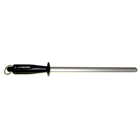ProCouteaux - Fusil Diamant - ovale - Fischer Bargoin - 27cm, Descriptif - FusilManche ergonomique plastique coloris noir avec anneau en inox pour le rangement. Les particules de diamant naturel permettent un aiguisage plus rapide et plus simple qu'avec un fusil traditionnel. Le taillage Diamant est conseillé pour l'aiguisage des couteaux émoussés (usés). ProCouteaux - Fusil Diamant - ovale - Fischer Bargoin - 27cm, Descriptif - FusilManche ergonomique plastique coloris noir avec anneau en inox pour le rangement. Les particules de diamant naturel permettent un aiguisage plus rapide et plus simple qu'avec un fusil traditionnel. Le taillage Diamant est conseillé pour l'aiguisage des couteaux émoussés (usés).