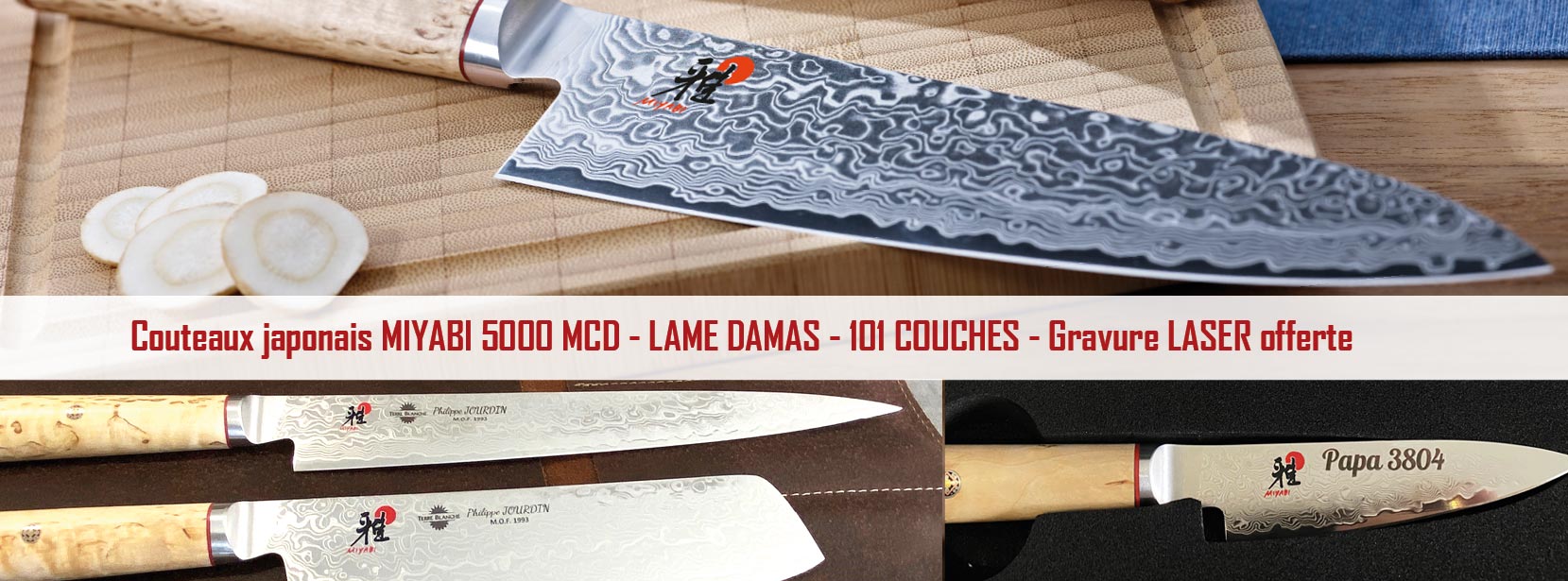 miyabi gamme 5000MCD couteaux japonais