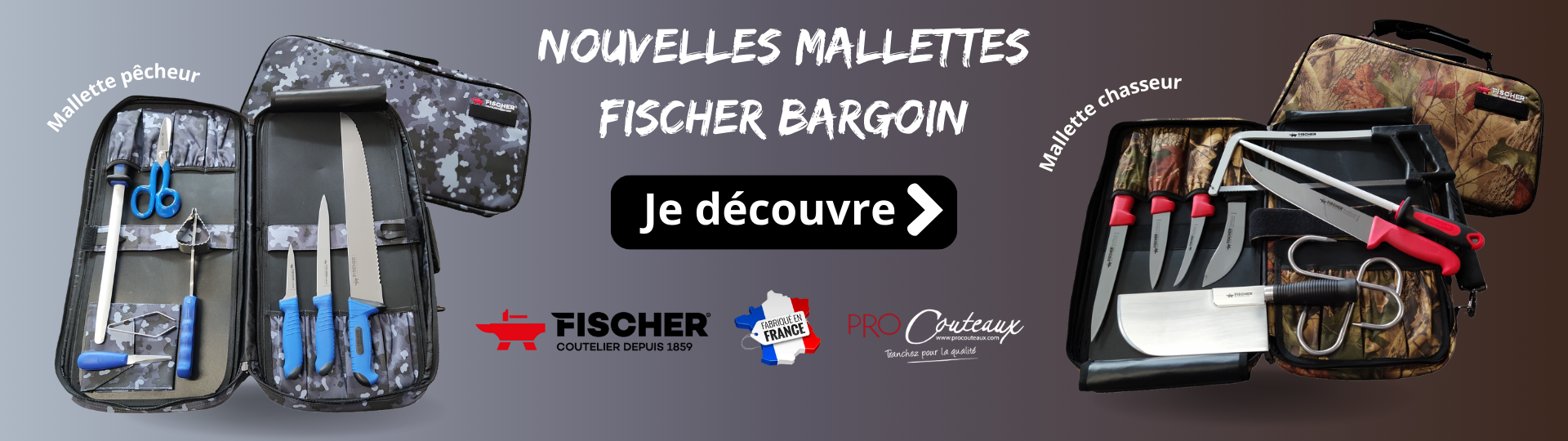 Nouvelles mallettes Fischer Bargoin - Poissonnier (pêcheur) chasseur